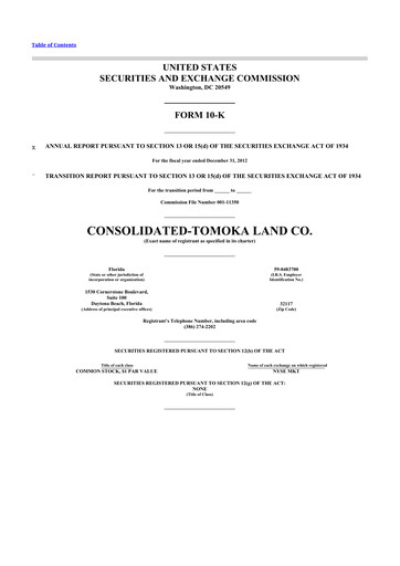 Thumbnail CTO Realty Growth 10-K Annual Report 2012