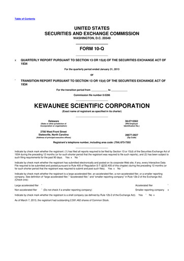 Thumbnail Kewaunee Scientific Corporation 10-Q Quarterly Report FY2013 