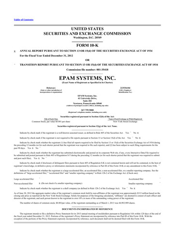 Thumbnail EPAM Systems
 10-K Annual Report 2012