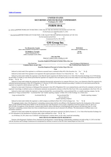 Vorschaubild Novanta 10-K Jahresbericht 2012