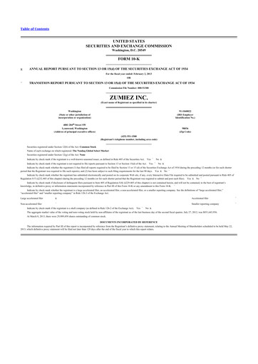 Thumbnail Zumiez 10-K Annual Report 2012