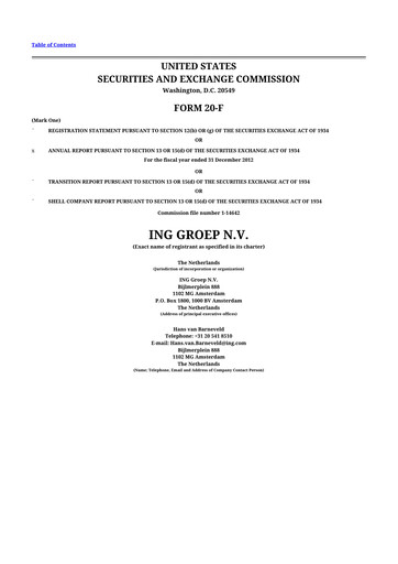 Miniature ING
 20-F Rapport annuel 