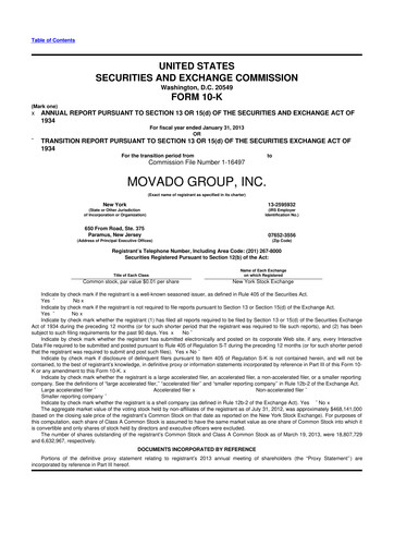 Thumbnail Movado Group 10-K Annual Report 2013