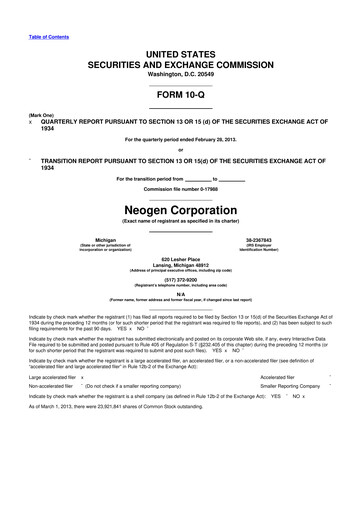 Thumbnail Neogen 10-Q Quarterly Report FY2013 