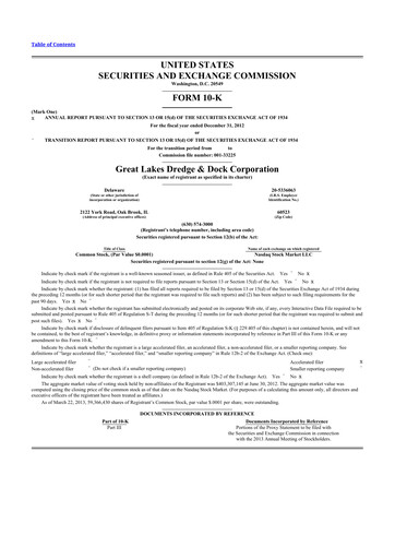 Thumbnail Great Lakes Dredge & Dock Corp. 10-K Annual Report 2012