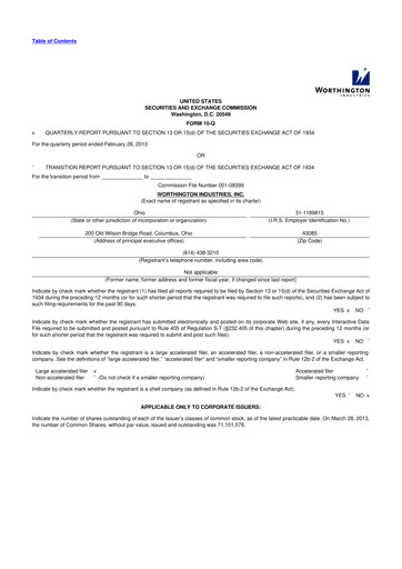 Miniature Worthington Enterprises 10-Q Rapport trimestriel 2013 