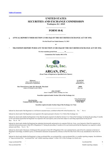 Thumbnail Argan 10-K Annual Report 2013