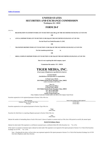 Thumbnail Fluent 20-F Annual Report 