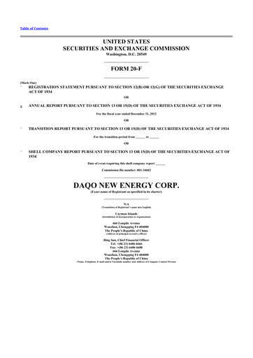 Thumbnail Daqo New Energy 20-F Annual Report 