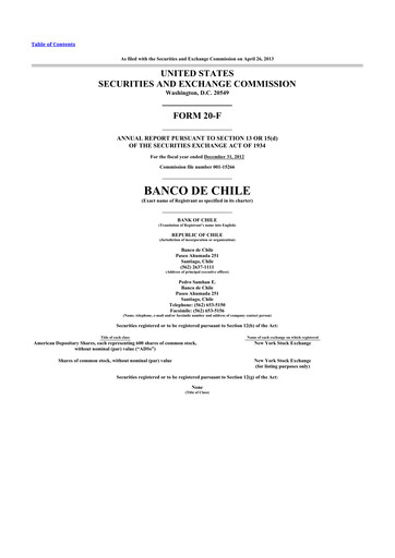 Thumbnail Banco de Chile
 20-F Annual Report 