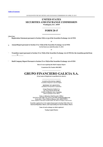 Thumbnail Galicia Financial Group 20-F Annual Report 