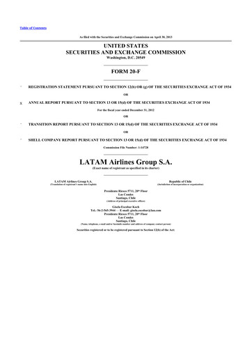 Thumbnail LATAM Airlines  20-F Annual Report 