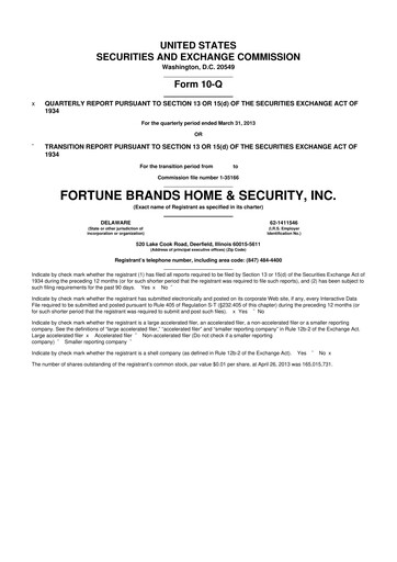 Vorschaubild Fortune Brands Innovations 10-Q Quartalsbericht 2013 
