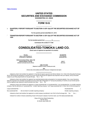 Thumbnail CTO Realty Growth 10-Q Quarterly Report FY2013 