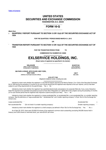 Thumbnail EXL Service
 10-Q Quarterly Report FY2013 