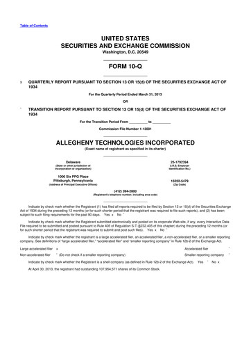 Thumbnail ATI Inc.
 10-Q Quarterly Report FY2013 