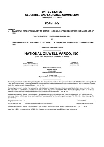 Thumbnail NOV 10-Q Quarterly Report FY2013 