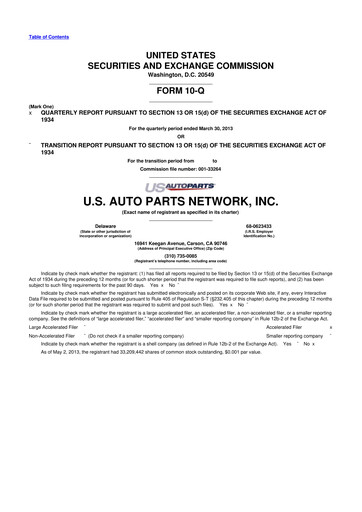 Thumbnail CarParts.com
 10-Q Quarterly Report FY 