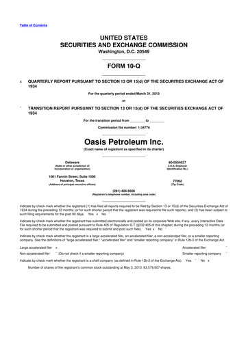 Thumbnail Chord Energy 10-Q Quarterly Report FY2013 