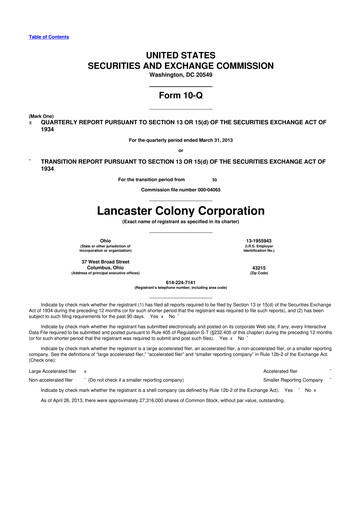Thumbnail The Marzetti Company 10-Q Quarterly Report FY2013 