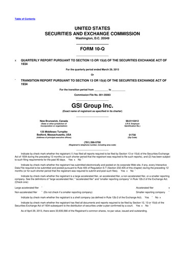 Miniature Novanta 10-Q Rapport trimestriel 2013 