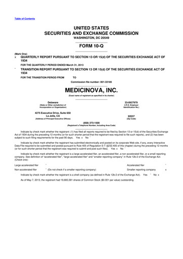 Thumbnail MediciNova 10-Q Quarterly Report FY 