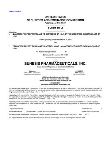 Vorschaubild Viracta Therapeutics 10-Q Quartalsbericht 2013 