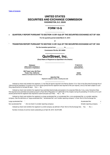 Thumbnail QuinStreet
 10-Q Quarterly Report FY 