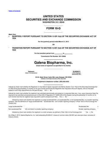 Miniature SELLAS Life Sciences 10-Q Rapport trimestriel 2013 