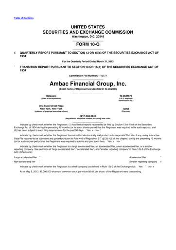 Vorschaubild Octave Specialty Group 10-Q Quartalsbericht 2013 