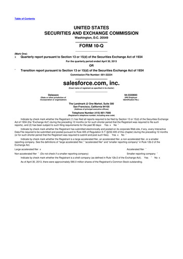 Vorschaubild Salesforce 10-Q Quartalsbericht 2014 