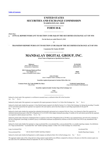 Thumbnail Digital Turbine
 10-K Annual Report 2013