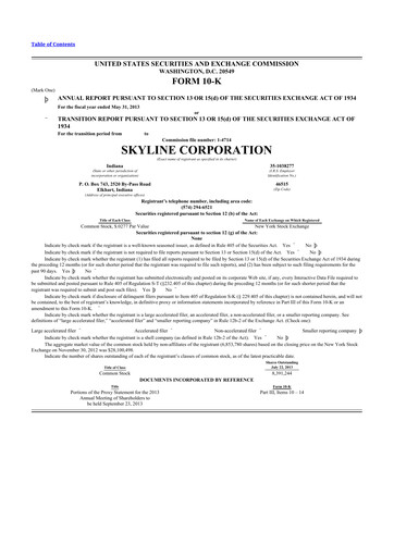 Thumbnail Champion Homes 10-K Annual Report 2013