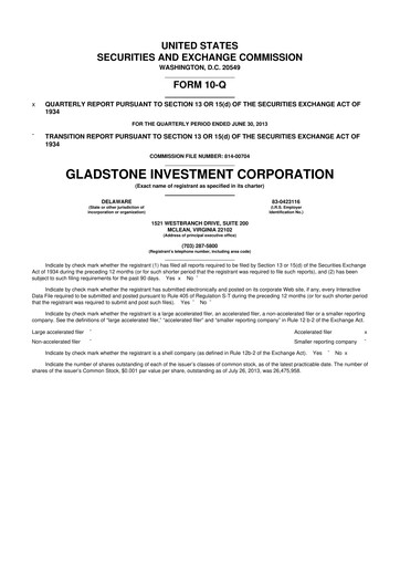Thumbnail Gladstone Investment 10-Q Quarterly Report FY 