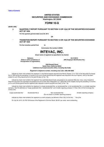 Thumbnail Intevac
 10-Q Quarterly Report FY2013 