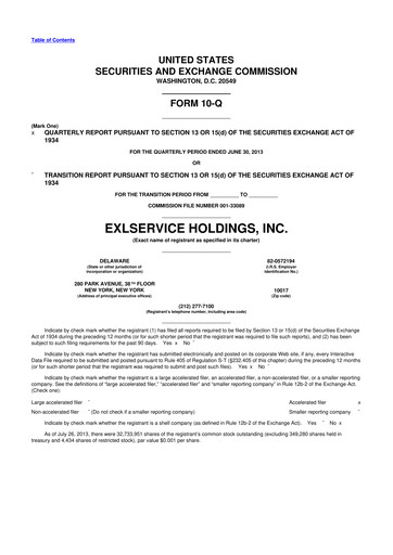 Thumbnail EXL Service
 10-Q Quarterly Report FY2013 