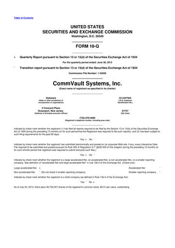 Thumbnail Commvault 10-Q Quarterly Report FY 