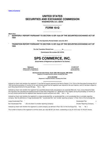 Thumbnail SPS Commerce
 10-Q Quarterly Report FY2013 