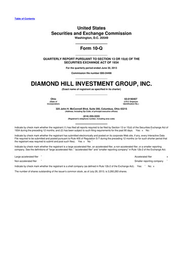 Thumbnail Diamond Hill Investment Group 10-Q Quarterly Report FY2013 