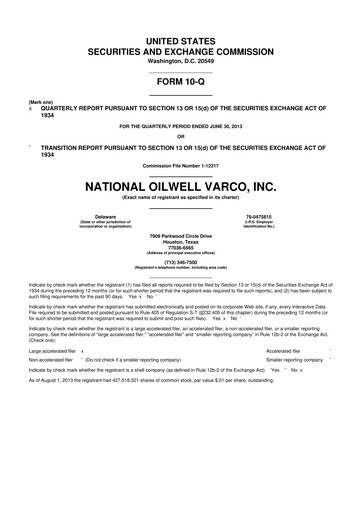 Thumbnail NOV 10-Q Quarterly Report FY2013 