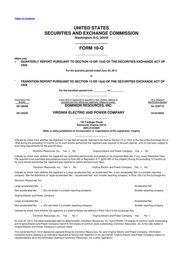 Vorschaubild Dominion Energy 10-Q Quartalsbericht  