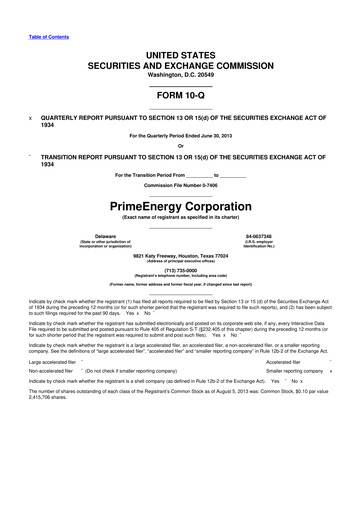 Thumbnail PrimeEnergy Resources 10-Q Quarterly Report FY2013 