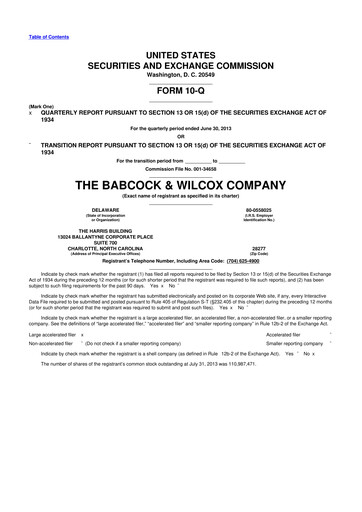 Thumbnail BWX Technologies
 10-Q Quarterly Report FY2013 