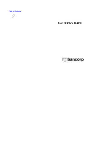 Thumbnail U.S. Bancorp 10-Q Quarterly Report FY2013 
