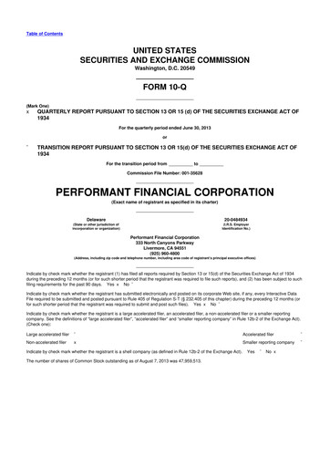 Miniature Performant Healthcare 10-Q Rapport trimestriel 2013 