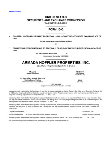 Vorschaubild Armada Hoffler Properties
 10-Q Quartalsbericht  