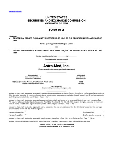Thumbnail AstroNova, Inc. 10-Q Quarterly Report FY2014 