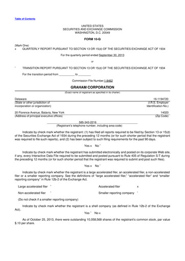 Thumbnail Graham Corporation
 10-Q Quarterly Report FY2014 