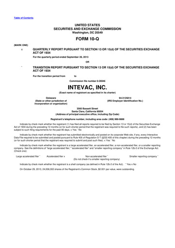 Thumbnail Intevac
 10-Q Quarterly Report FY2013 