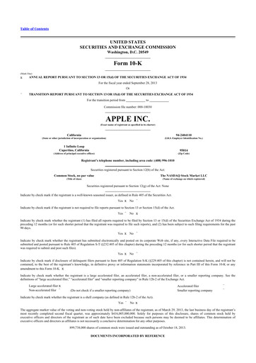Thumbnail Apple 10-K Annual Report 2013